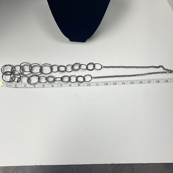 𝅺silver Necklace with rings - Picture 7 of 8